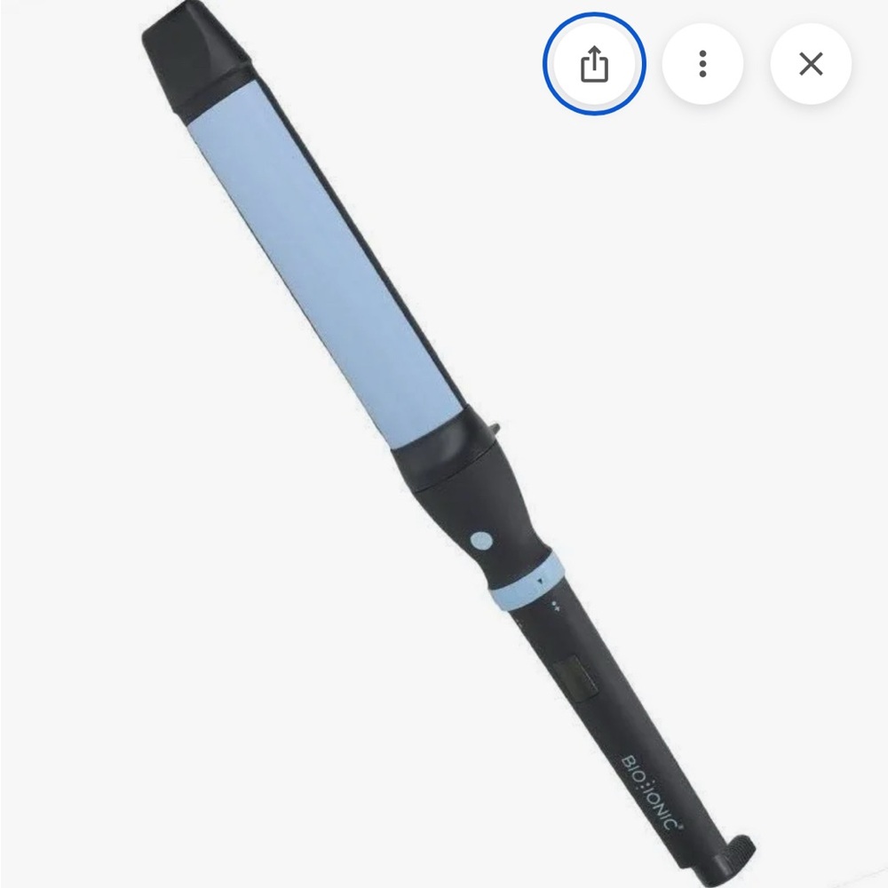 Professional Bio Ionic Blue and Black Curling Wand. New in box. Retail ~$175